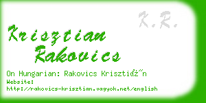 krisztian rakovics business card